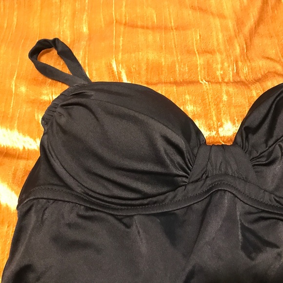 J Crew Black Tankini Top M - Picture 2 of 7